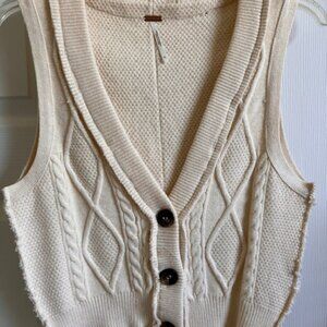 FREE PEOPLE Denson Cable Knit Sweater Vest – Size XL